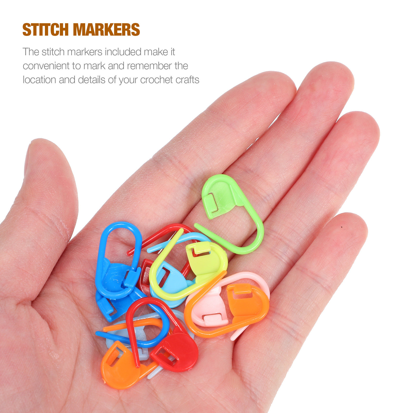 Wooden Crochet Hooks Ergonomic Handle - ชุดเข็มโครเชต์ไม้ 1 ชุด ขนาดต่างๆ 2.0มม.-6.5มม. ด้ามจับออกแบบตามหลักสรีรศาสตร์