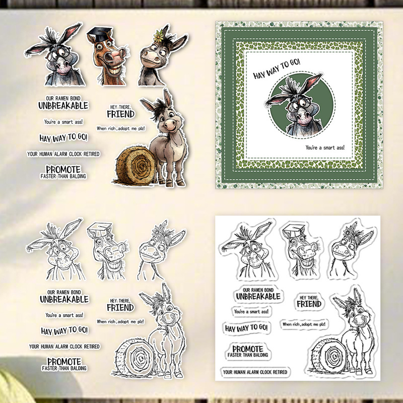 Clear Silicone Stamps For Card Making - แสตมป์ซิลิโคนลายลาตลกสำหรับฤดูกาลรับปริญญา Suncraft อุปกรณ์ DIY สำหรับงานสแครปบุ๊ค แสตมป์ซิลิโคนสำหรับทำการ์ด