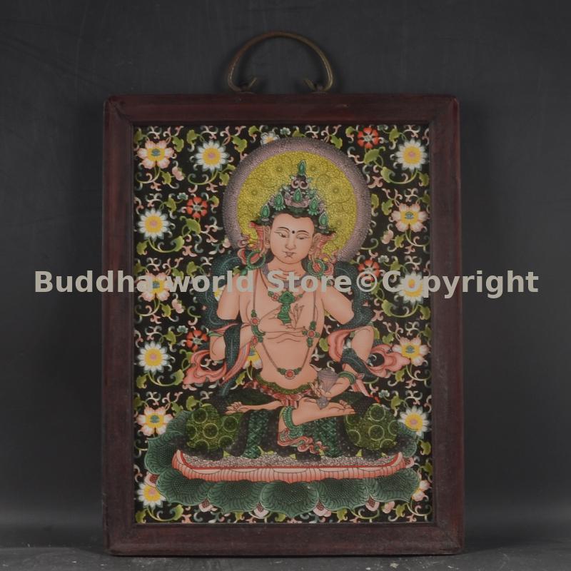 Painting Supplies - พุทธศาสนาพุทธอุปกรณ์ตกแต่ง Vajrasattva เคลือบ Porcelain พระพุทธรูปแขวนภาพวาดบ้านวัดแท่นบูชา Exorcism