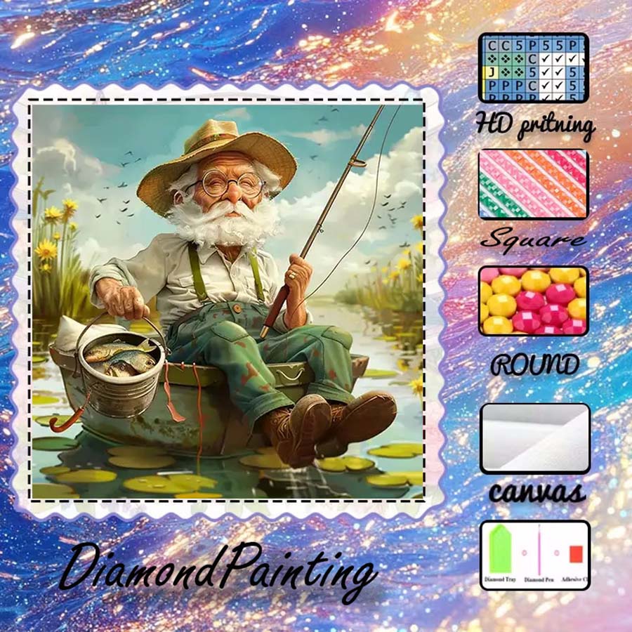 5D Diamond Painting Kit Full Drill - ผ้าฟล็อกกิ้ง 5D DIY 1 ชิ้น, ดอกสว่านพิเศษ,