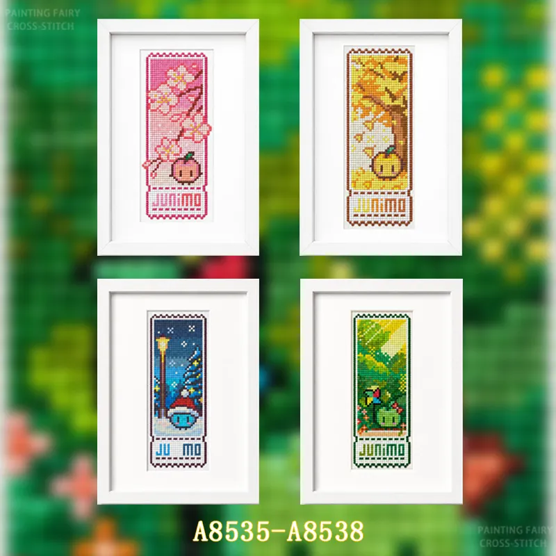 Cross Stitch Stamped Kits Beginners - [ชุดงานปักครอสสติชสำหรับผู้เริ่มต้น] ชุดงานปักครอสสติชแบบพิมพ์ลายสำเร็จรูป 11CT 14CT 16CT พร้อมผ้าแคนวาสพิมพ์ลาย
