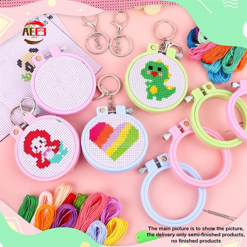 Cross Stitch Stamped Kits Beginners - AEE3-6Pcs Stamped CROSS Stitch ชุดสําหรับเด็กเริ่มต้น DIY