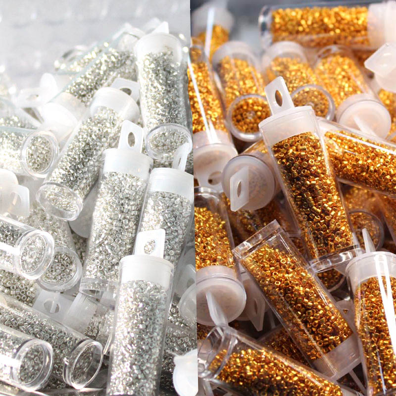 Glass Seed Beads 2Mm Jewelry Making - ญี่ปุ่น MKU ลูกปัดแก้วสีเมทัลลิค 2 มม.ลูกปัดแก้วสําหรับเครื่องประดับ DIY