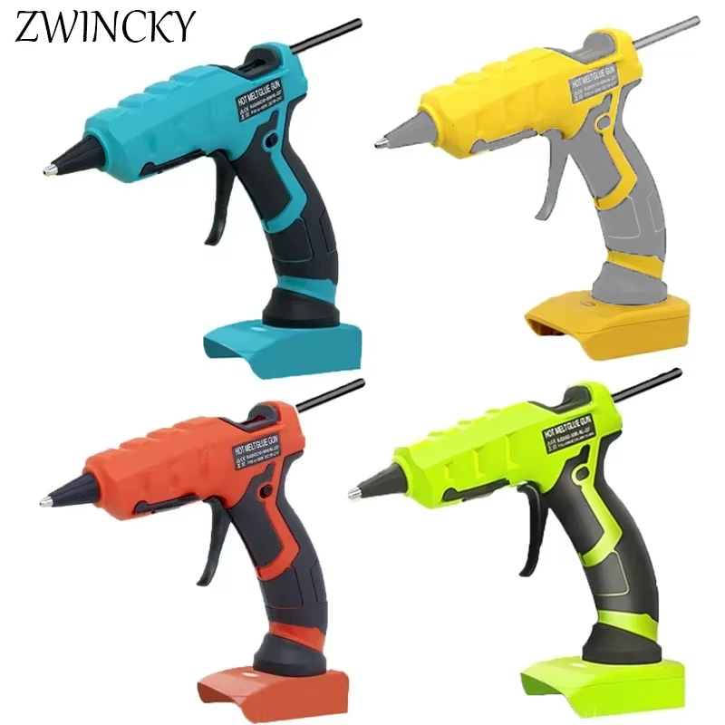 Hot Melt Glue Gun Cordless - ปืนกาวร้อนสำหรับแบตเตอรี่ลิเธียม 18V ของ Makita/DEWALT/BlackDecker/Milwaukee/Bosch พร้อมแท่งกาว 30