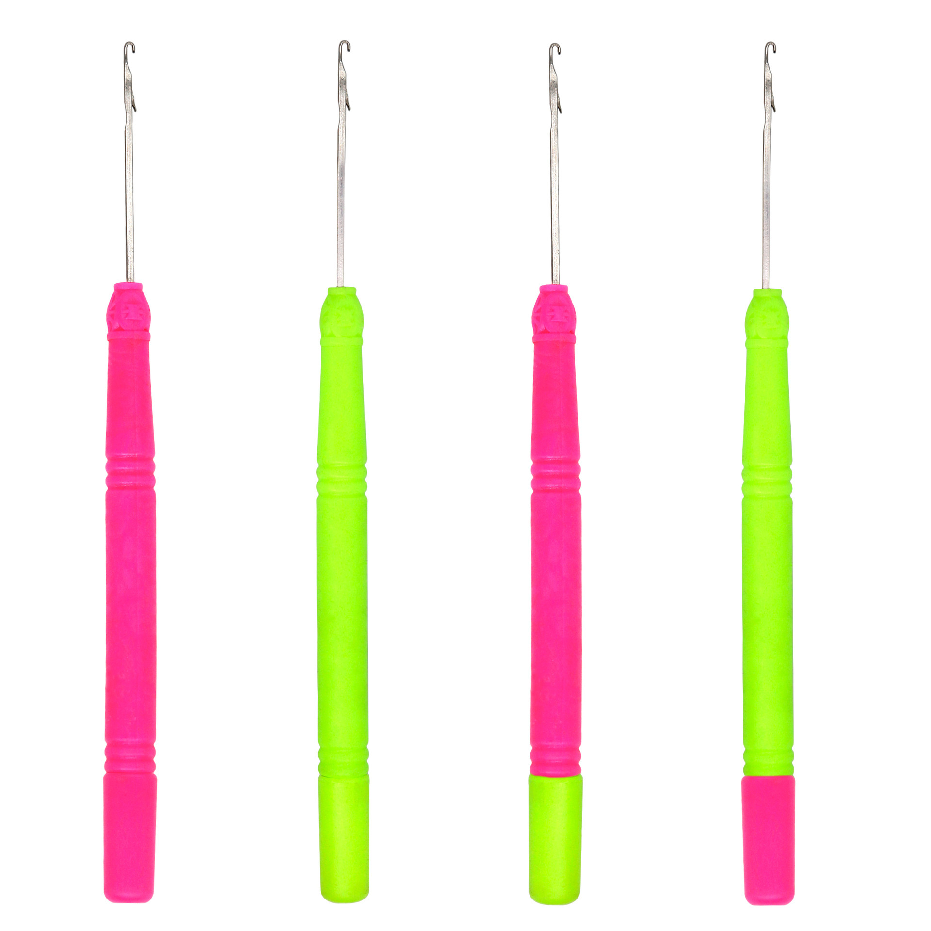 Wooden Crochet Hooks Ergonomic Handle - เข็มโครเชต์สำหรับถักเดรดล็อค ด้ามจับพลาสติกสีชมพู ด้ามจับไม้เทียมสีเขียว DIY สำหรับร้อยลูกปัด ทนทาน