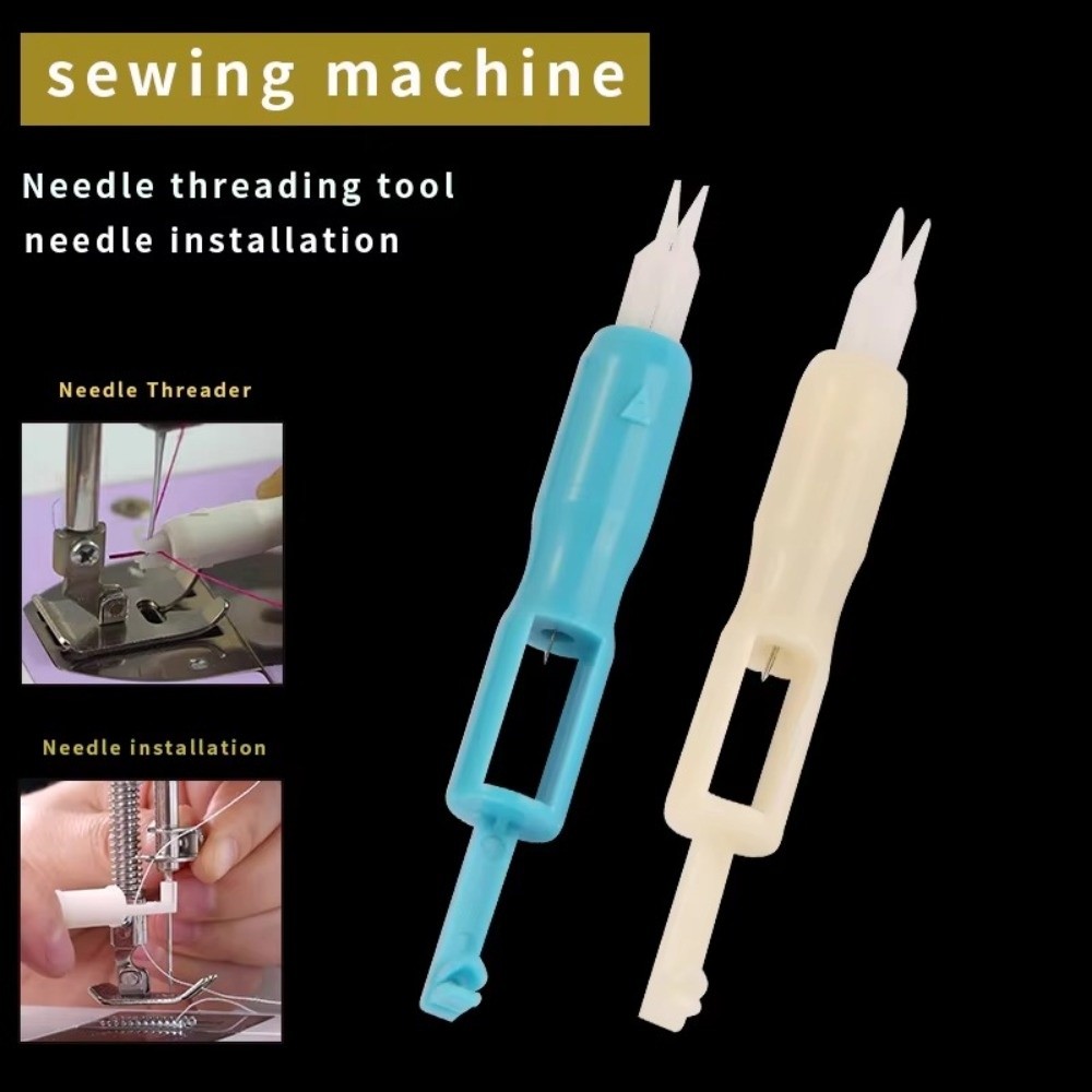 Cotton Embroidery Thread Skeins - เครื่องร้อยด้ายอัตโนมัติ 1/2 ชิ้น ด้ามจับพลาสติก อุปกรณ์ร้อยด้าย DIY