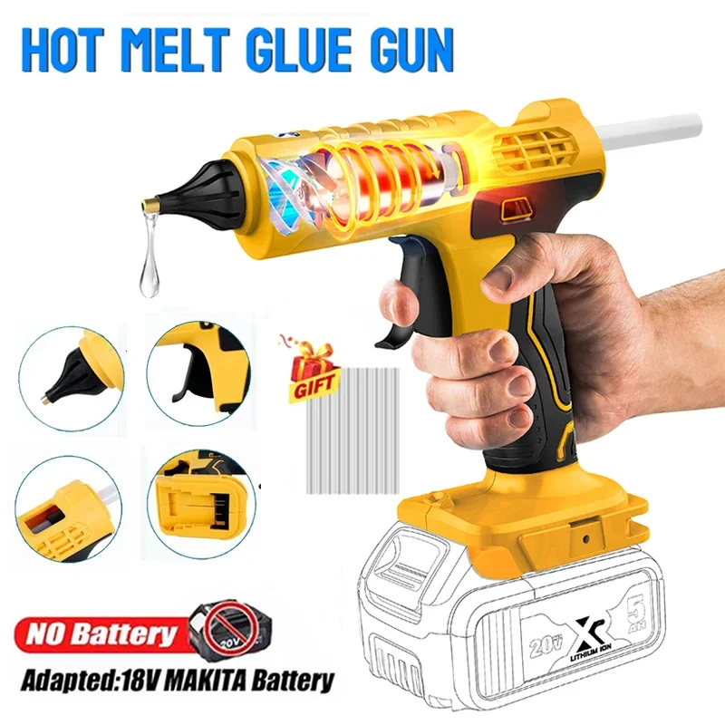 Hot Melt Glue Gun Cordless - ไร้สายไฟฟ้ามือถือปืนกาวร้อนซ่อม DIY เครื่องมือ Hot Melt เชื่อม