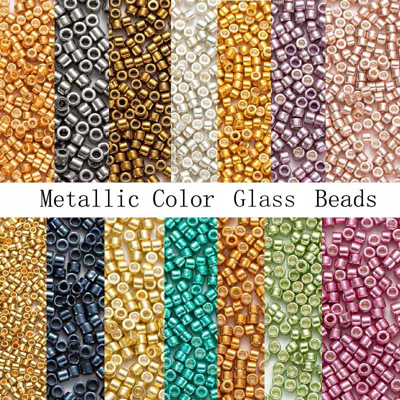 Glass Seed Beads 2Mm Jewelry Making - MKU แก้ว Beadss 1200Pcs Metallic สี2มม.ลูกปัดแก้วสำหรับ