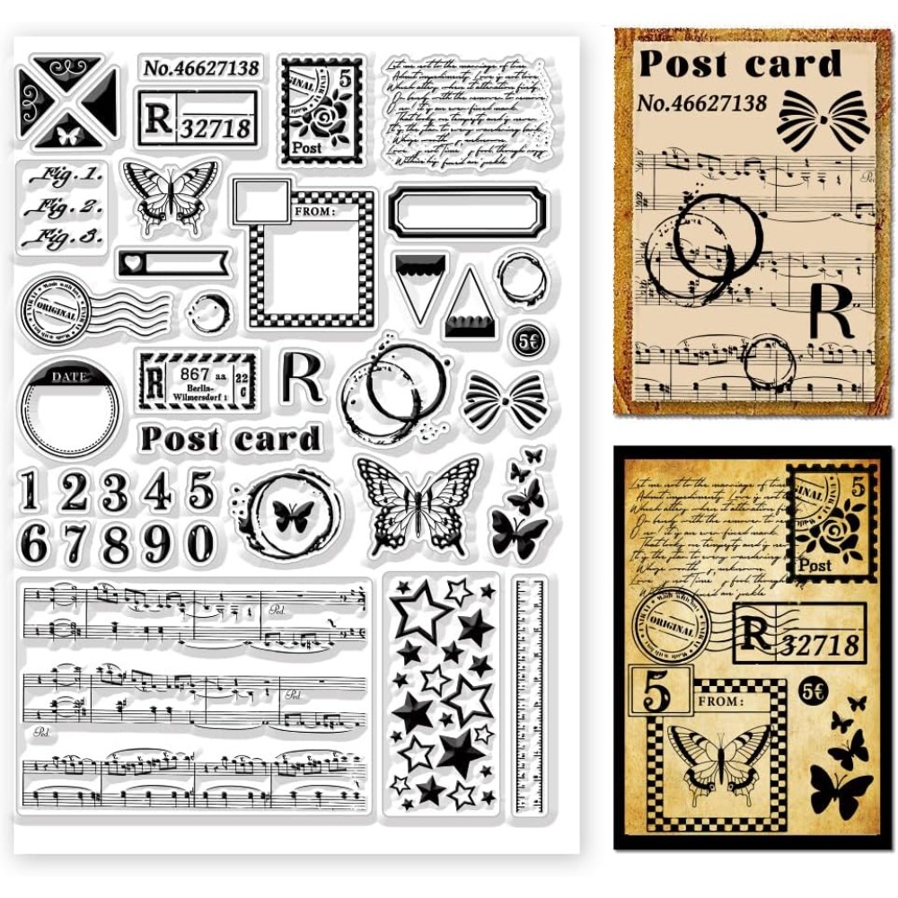 แสตมป์ที่ชัดเจนหลากหลายรูปแบบแ - Clear Silicone Stamps For Card Making บทวิจารณ์และราคา