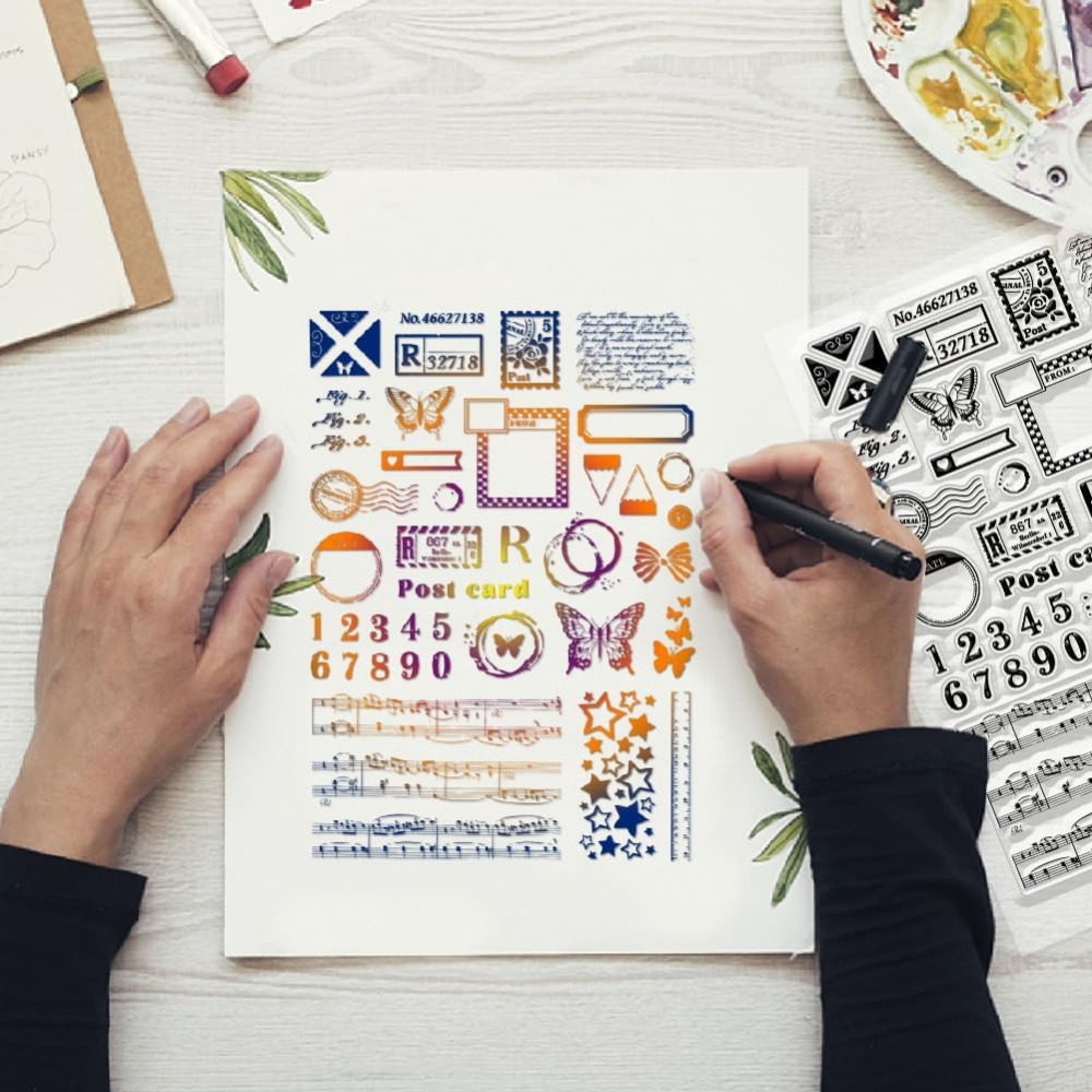 แสตมป์ที่ชัดเจนหลากหลายรูปแบบแ - Clear Silicone Stamps For Card Making บทวิจารณ์และราคา