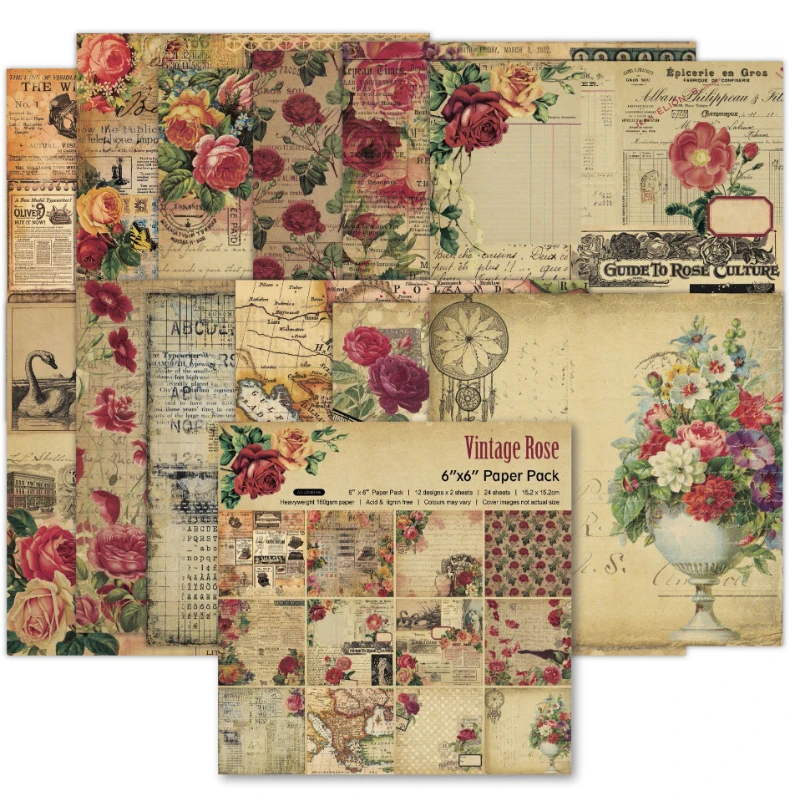สมุดภาพ Pad สารพันรูปแบบ Decou - Vintage Junk Journal Scrapbooking Paper บทวิจารณ์และราคา