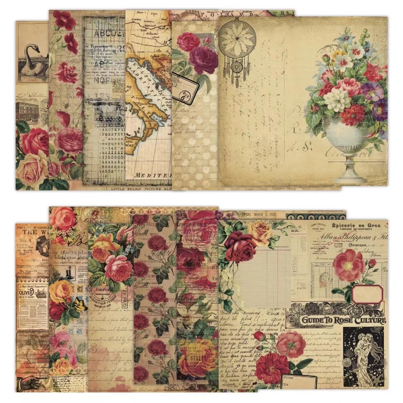 สมุดภาพ Pad สารพันรูปแบบ Decou - Vintage Junk Journal Scrapbooking Paper บทวิจารณ์และราคา