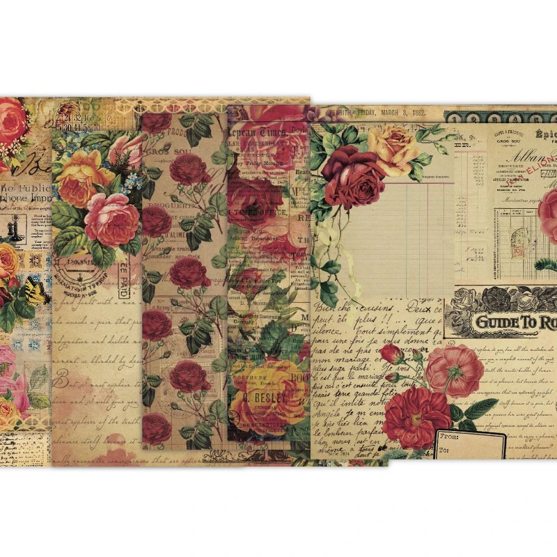 สมุดภาพ Pad สารพันรูปแบบ Decou - Vintage Junk Journal Scrapbooking Paper บทวิจารณ์และราคา