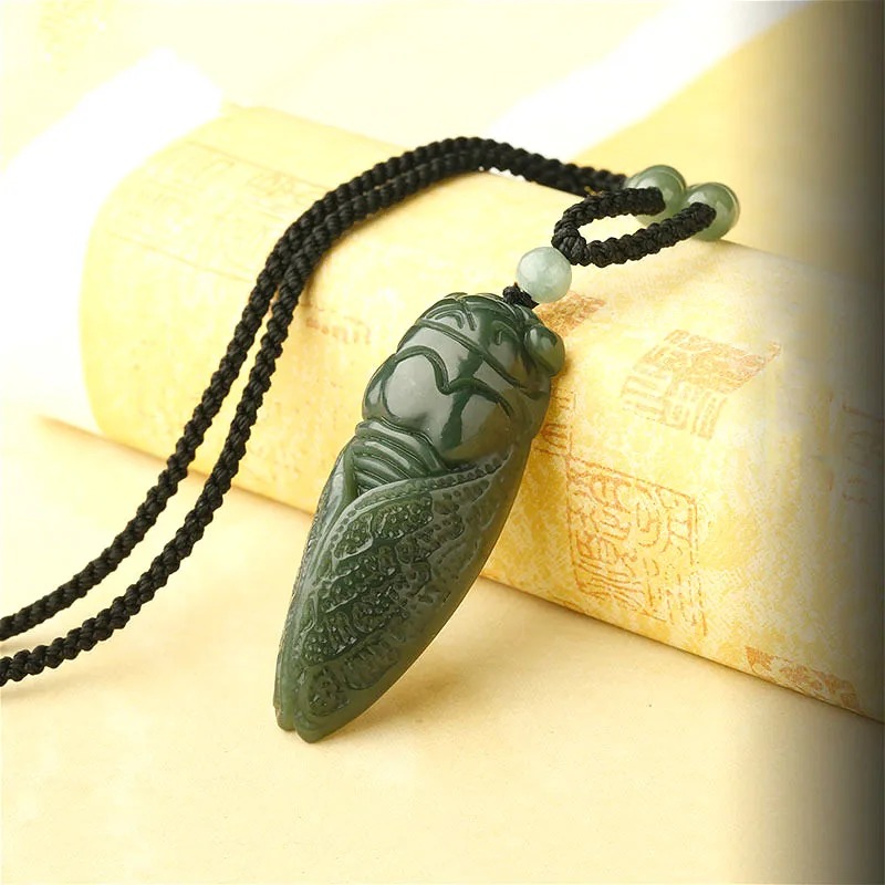 หยกธรรมชาติHetian Cicadaลูกปัด - Beading บทวิจารณ์และราคา
