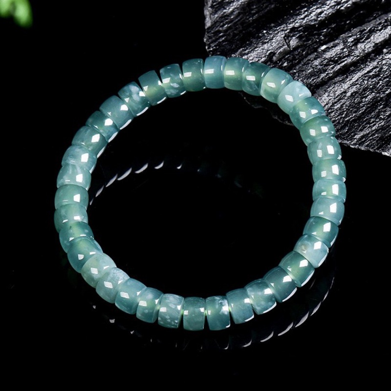 หยกแท้เกรดเอ สีน้ำเงินแบบโบราณ - Beading บทวิจารณ์และราคา