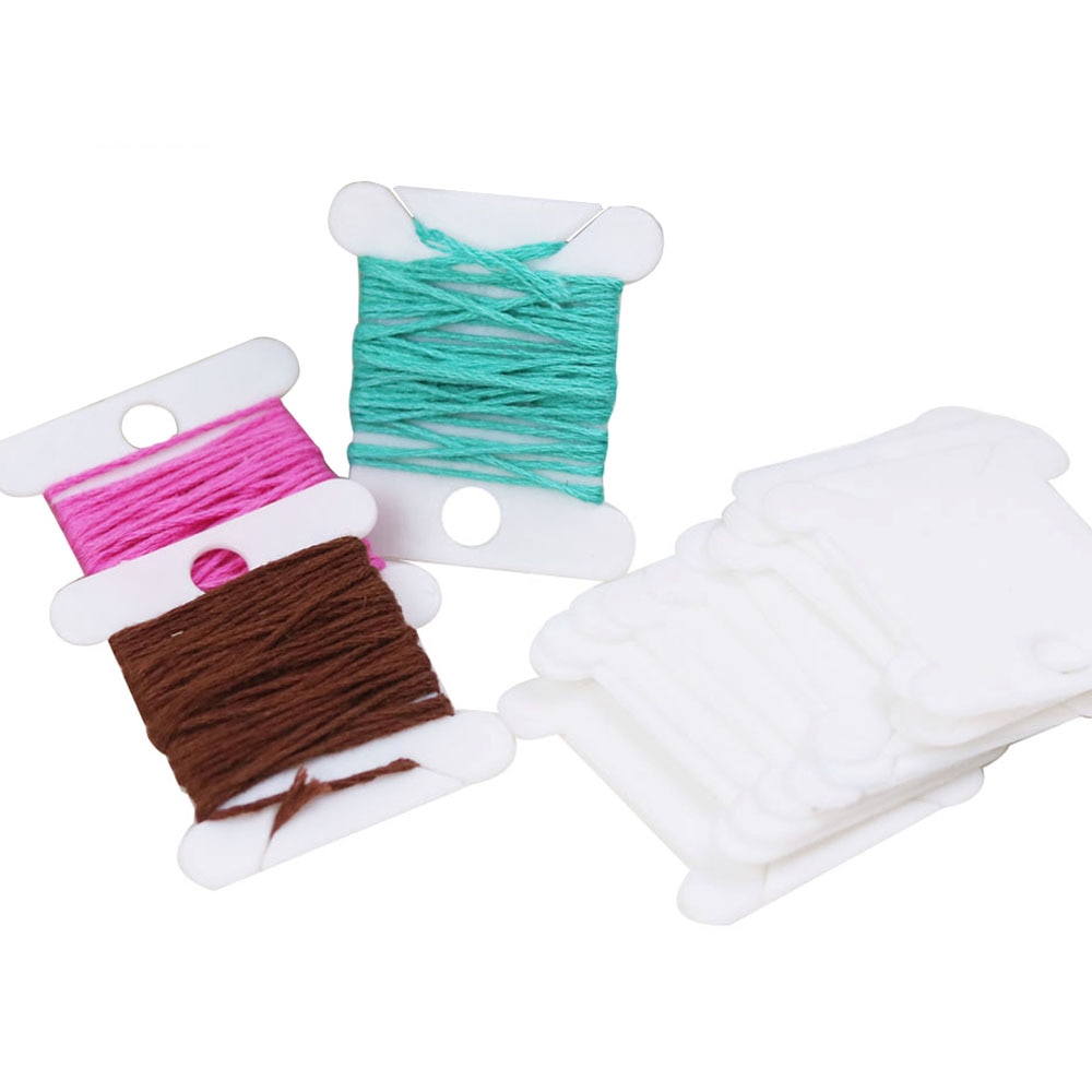 30 ชิ้นพลาสติกไหมขัดฟัน Bobbin - Cotton Embroidery Thread Skeins บทวิจารณ์และราคา