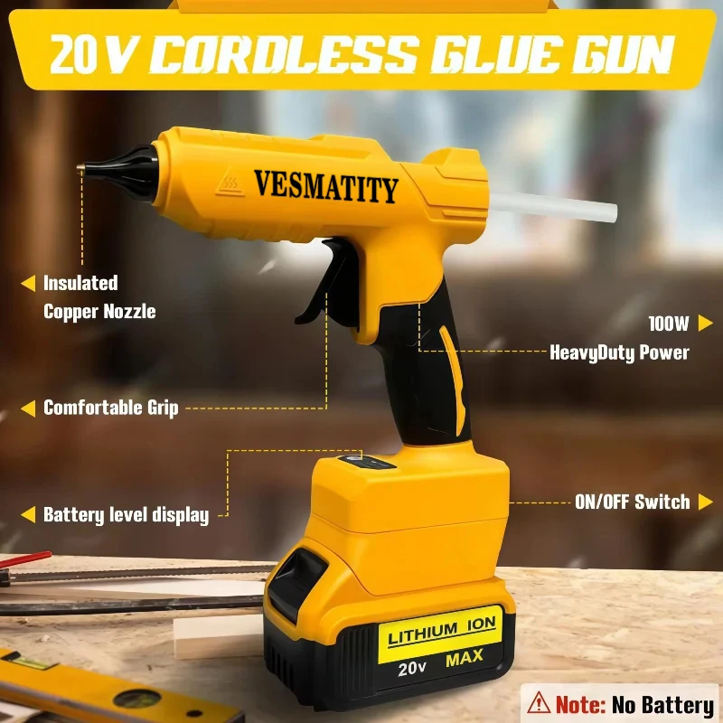 ปืนกาวร้อนไร้สายแบบมือถือสำหรั - Hot Melt Glue Gun Cordless บทวิจารณ์และราคา