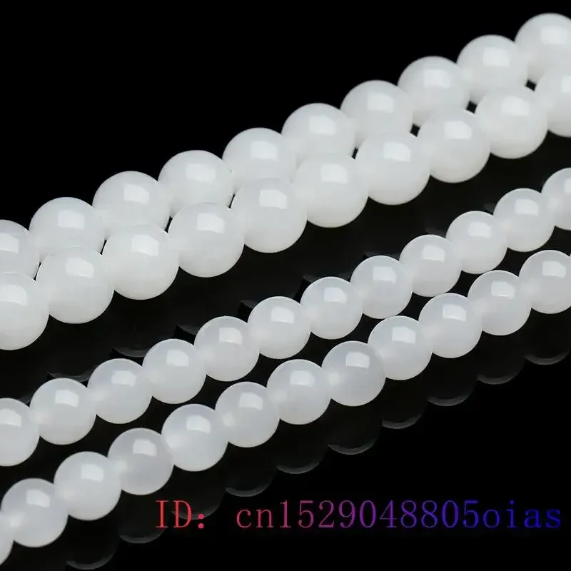 สีขาวหยกลูกปัดสร้อยคอลูกปัดธรร - Beading บทวิจารณ์และราคา