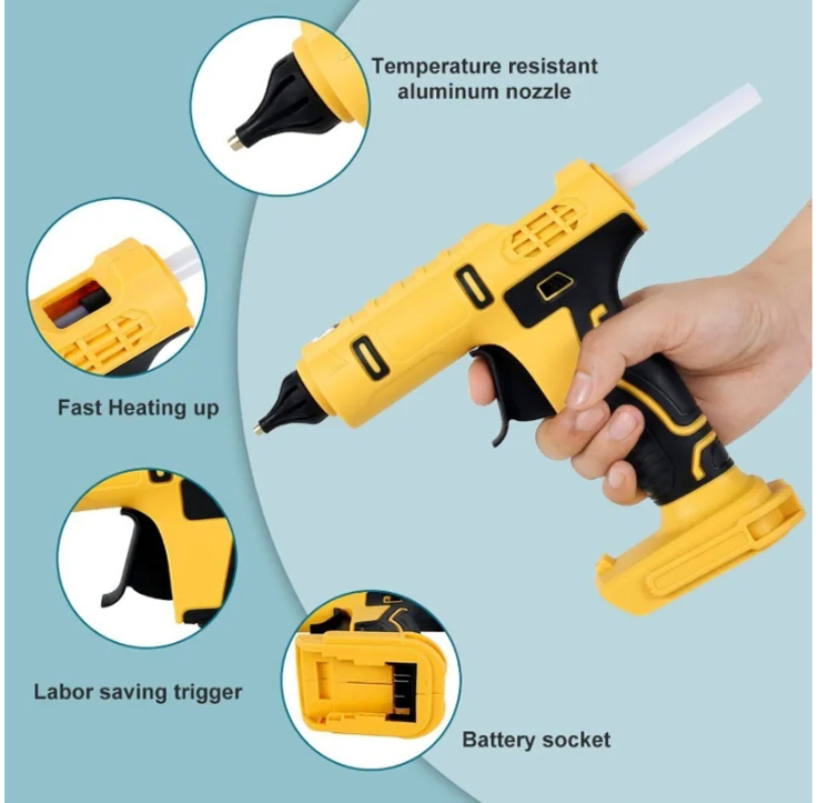 ปืนยิงกาวไฟฟ้าไร้สายแบบมือถือพ - Hot Melt Glue Gun Cordless บทวิจารณ์และราคา