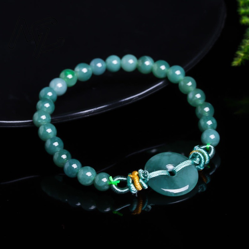สร้อยข้อมือลูกปัดหยกพม่าแท้สีน - Beading บทวิจารณ์และราคา