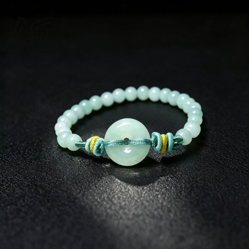 สร้อยข้อมือลูกปัดหยกพม่าแท้สีน - Beading บทวิจารณ์และราคา