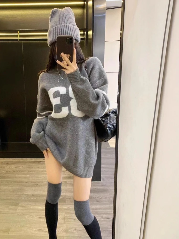 เสื้อสเวตเตอร์ถักสไตล์วินเทจ Y - Embroidery บทวิจารณ์และราคา