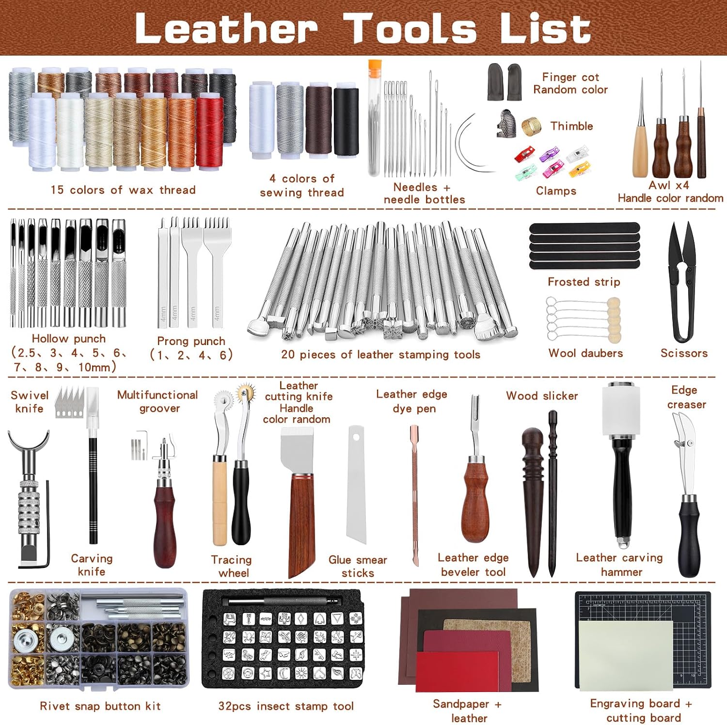 ชุดเครื่องมือหนัง ชุดอุปกรณ์งา - Sewing บทวิจารณ์และราคา