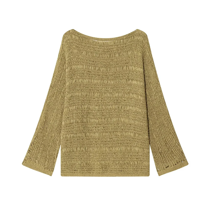 เสื้อสเวตเตอร์ถักคอเรือสไตล์วิ - Embroidery บทวิจารณ์และราคา