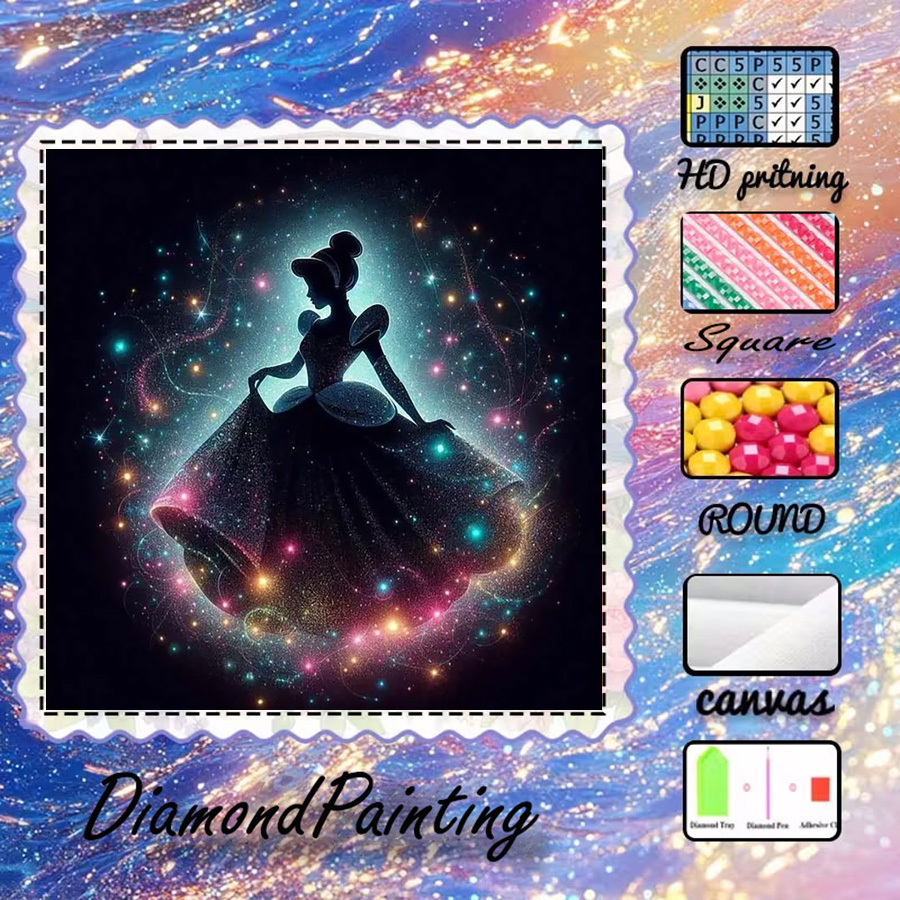 1 ชิ้น - 5D-DIY - ผ้าฟล็อกกิ้ง - 5D Diamond Painting Kit Full Drill บทวิจารณ์และราคา