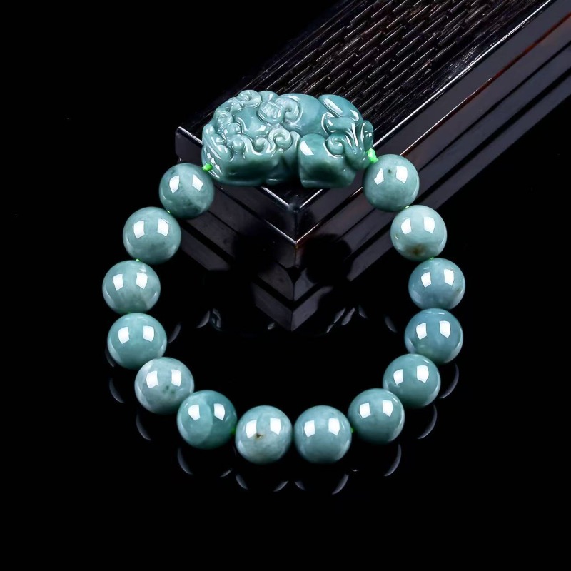 สร้อยข้อมือลูกปัดกลมหยกพม่าสีน - Beading บทวิจารณ์และราคา