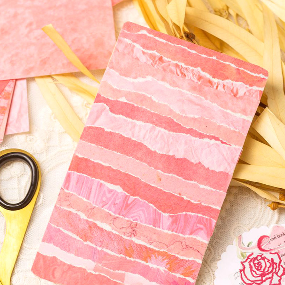 100 ชิ้นพื้นผิวที่มีสีสันพื้นห - Vintage Junk Journal Scrapbooking Paper บทวิจารณ์และราคา