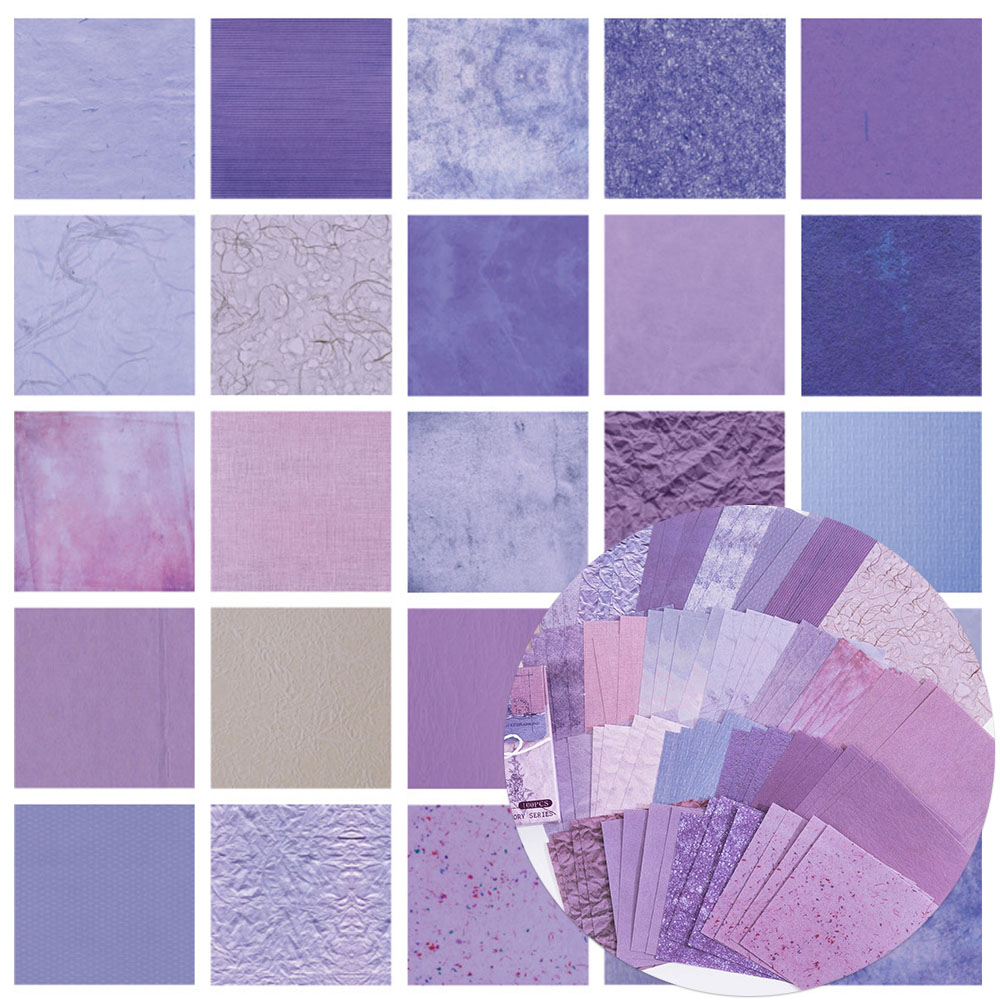 100 ชิ้นพื้นผิวที่มีสีสันพื้นห - Vintage Junk Journal Scrapbooking Paper บทวิจารณ์และราคา