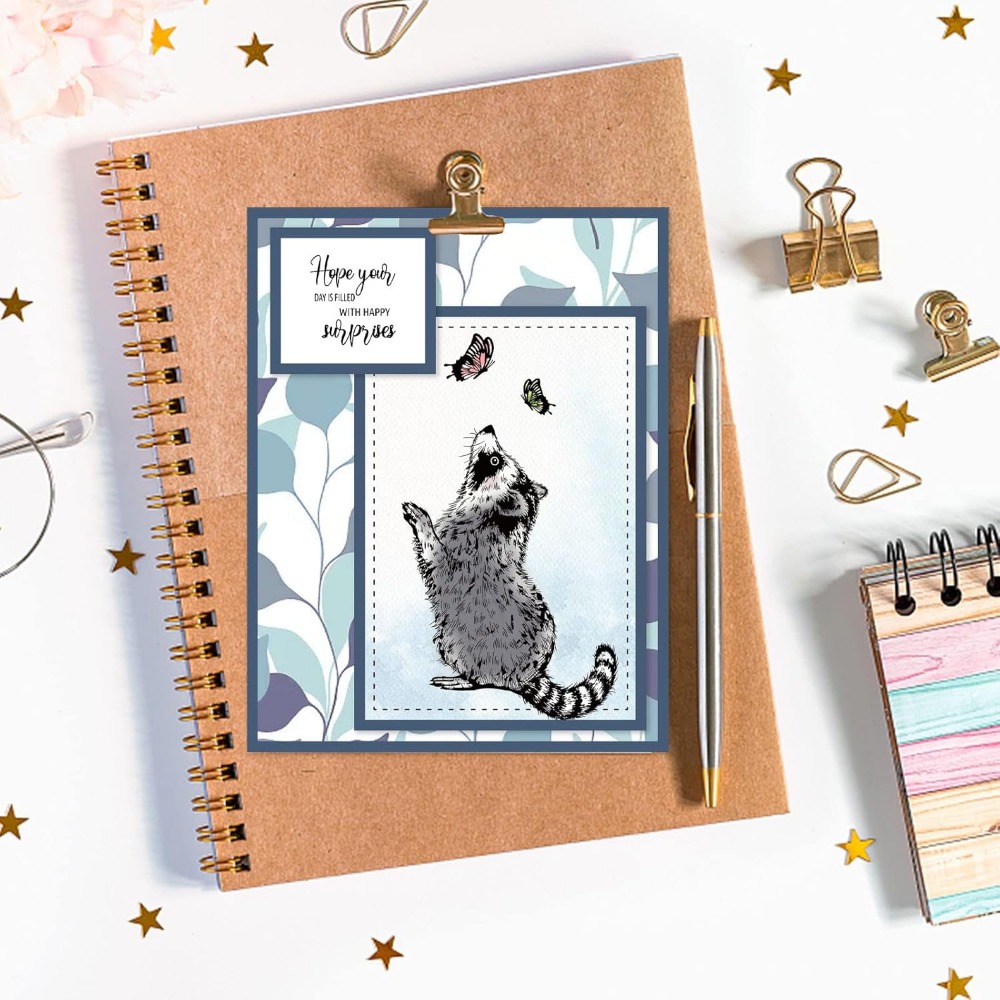 แรคคูนที่เหมือนจริงแสตมป์ใสรูป - Clear Silicone Stamps For Card Making บทวิจารณ์และราคา