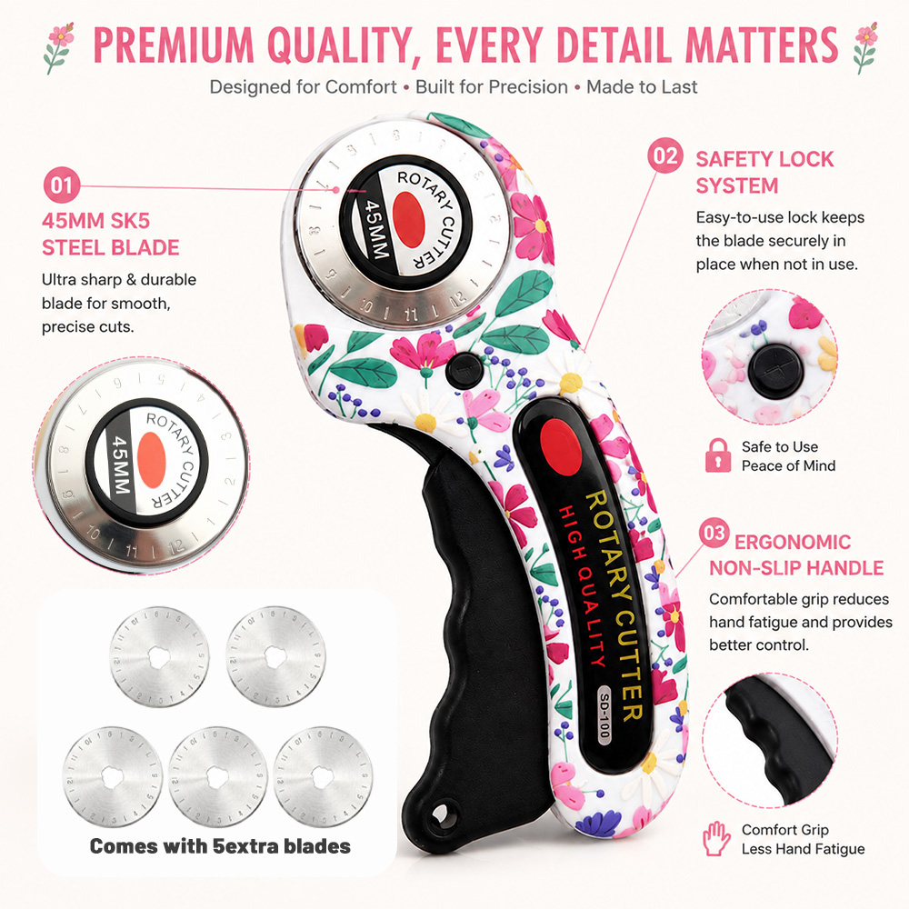 เครื่องตัดแบบหมุน 45 มม. สำหรั - Rotary Cutter For Fabric 45Mm บทวิจารณ์และราคา