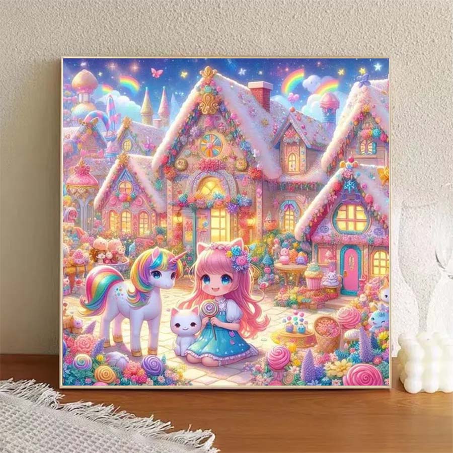 ผ้าฟล็อกกิ้ง 5D DIY 1 ชิ้น, ดอ - 5D Diamond Painting Kit Full Drill บทวิจารณ์และราคา