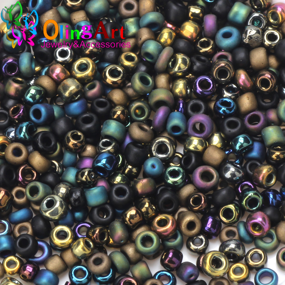 2มม.3มม.4มม.ชุบ Matte สีคริสตั - Glass Seed Beads 2Mm Jewelry Making บทวิจารณ์และราคา