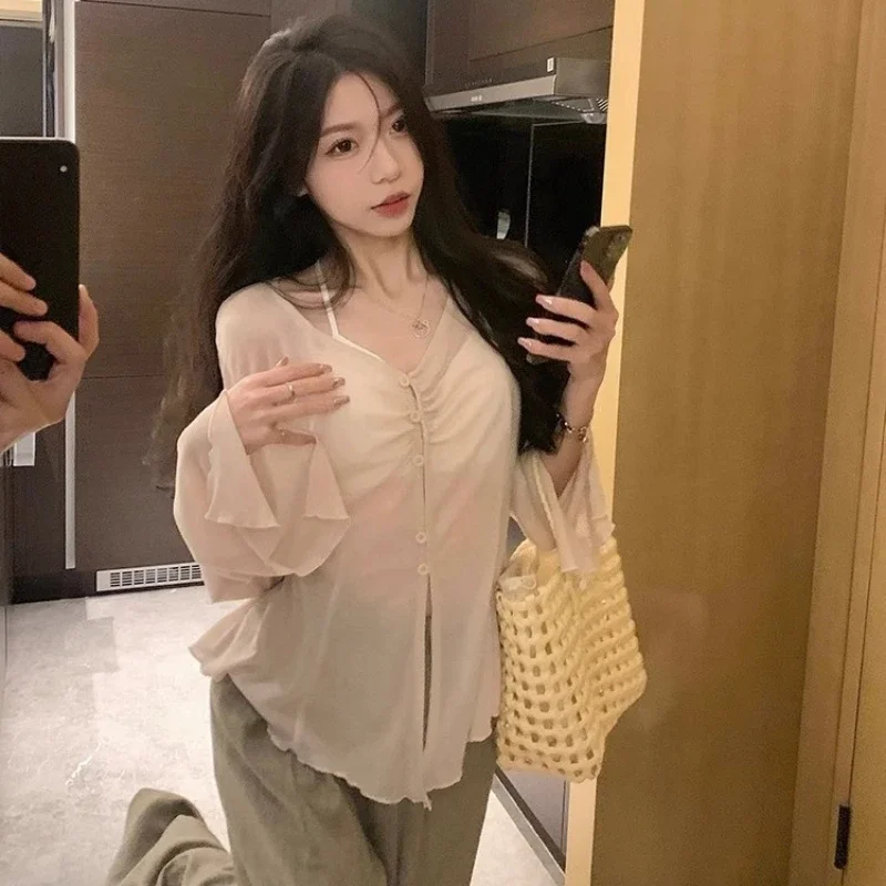 เสื้อเชิ้ตแขนบานโปร่ง - เสื้อเ - Embroidery บทวิจารณ์และราคา