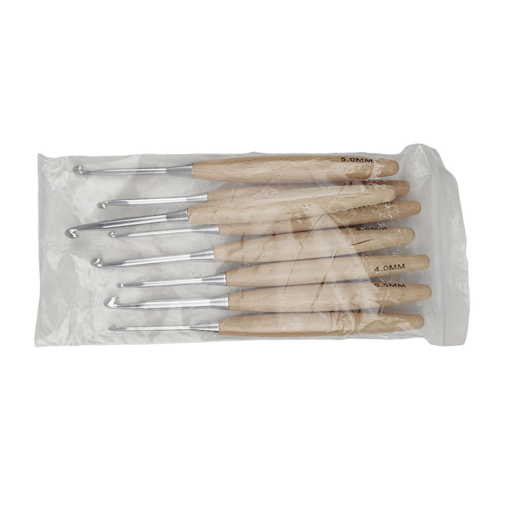 8 ชิ้นไม้ถัก Hooks16.5 เซนติเม - Wooden Crochet Hooks Ergonomic Handle บทวิจารณ์และราคา