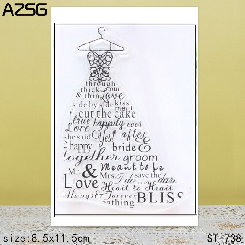 AZSG งานแต่งงาน Clear แสตมป์/ซ - Clear Silicone Stamps For Card Making บทวิจารณ์และราคา