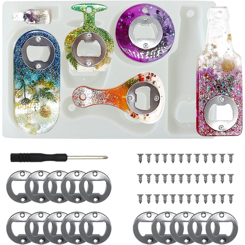 แม่พิมพ์เรซิ่นสำหรับเปิดขวด、ชุ - Silicone Epoxy Resin Molds Set บทวิจารณ์และราคา