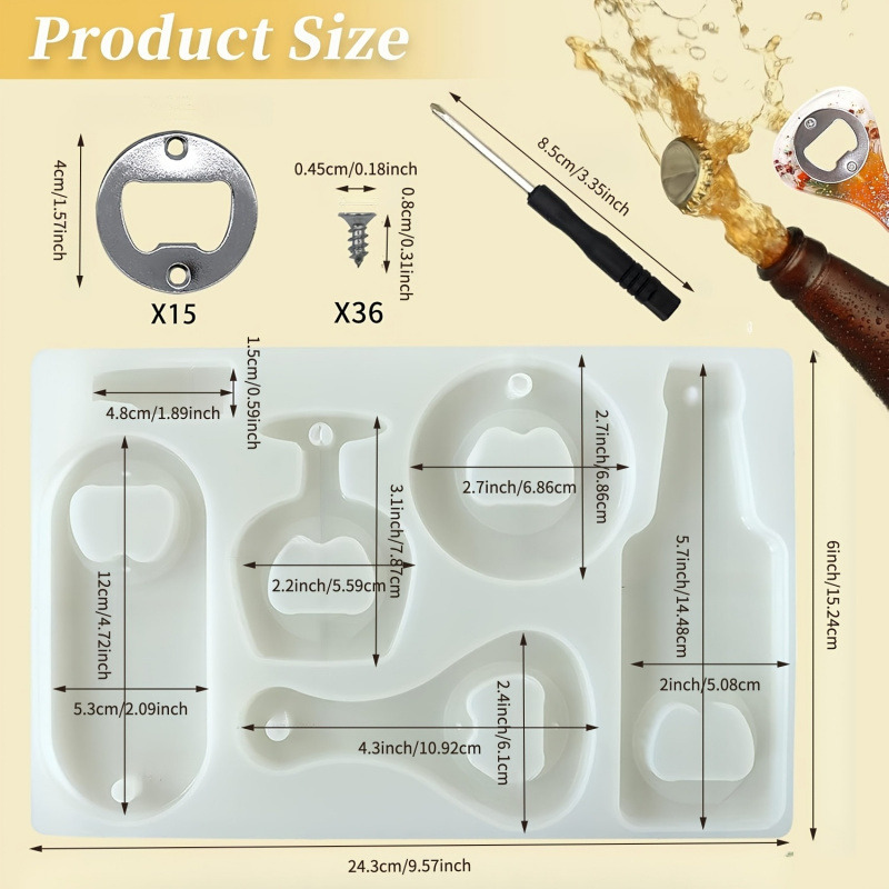 แม่พิมพ์เรซิ่นสำหรับเปิดขวด、ชุ - Silicone Epoxy Resin Molds Set บทวิจารณ์และราคา
