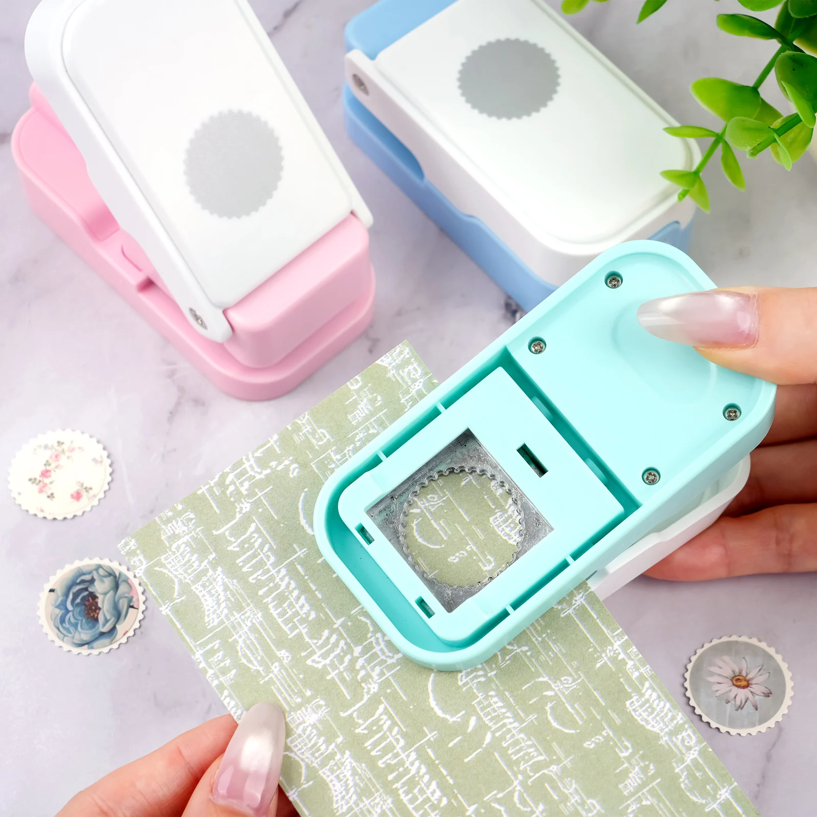 เครื่องเจาะกระดาษวงกลมลายแสตมป - Scrapbooking บทวิจารณ์และราคา
