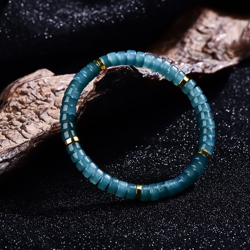 สร้อยข้อมือลูกปัดหยกธรรมชาติสี - Beading บทวิจารณ์และราคา
