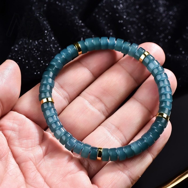 สร้อยข้อมือลูกปัดหยกธรรมชาติสี - Beading บทวิจารณ์และราคา
