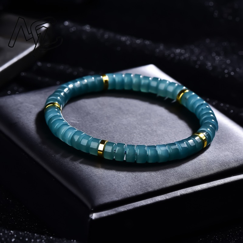 สร้อยข้อมือลูกปัดหยกธรรมชาติสี - Beading บทวิจารณ์และราคา