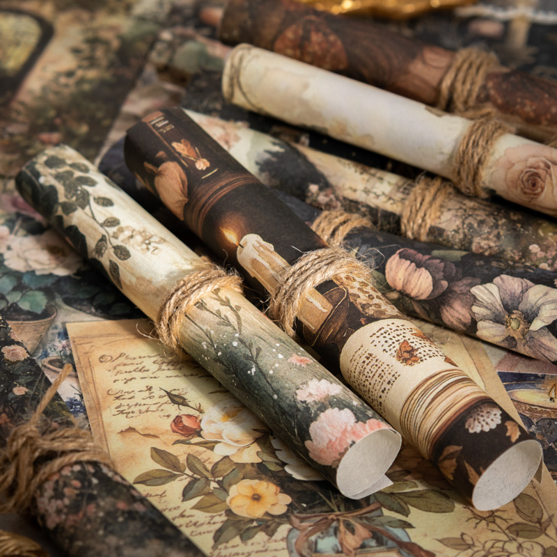 JIANQI 100 ชิ้น Retro Handmade - Vintage Junk Journal Scrapbooking Paper บทวิจารณ์และราคา