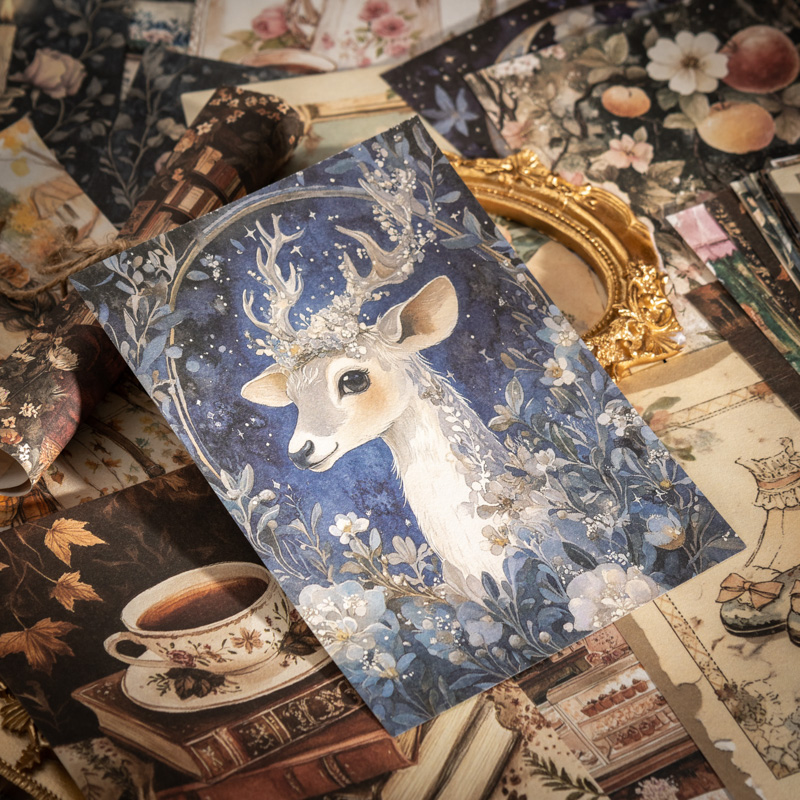 JIANQI 100 ชิ้น Retro Handmade - Vintage Junk Journal Scrapbooking Paper บทวิจารณ์และราคา
