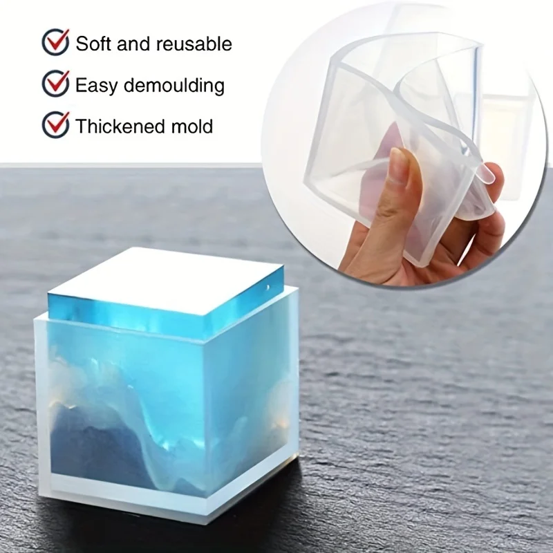 5 ชิ้นแม่พิมพ์เรซินสี่เหลี่ยมซ - Silicone Epoxy Resin Molds Set บทวิจารณ์และราคา