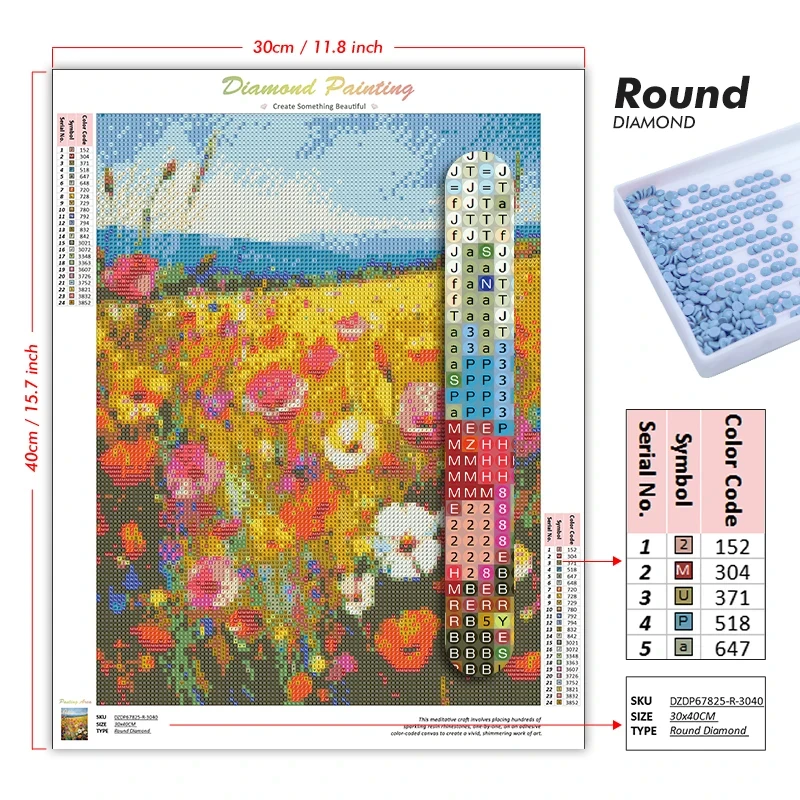 ชุดอุปกรณ์งานฝีมือเพชร 5D DIY  - 5D Diamond Painting Kit Full Drill บทวิจารณ์และราคา
