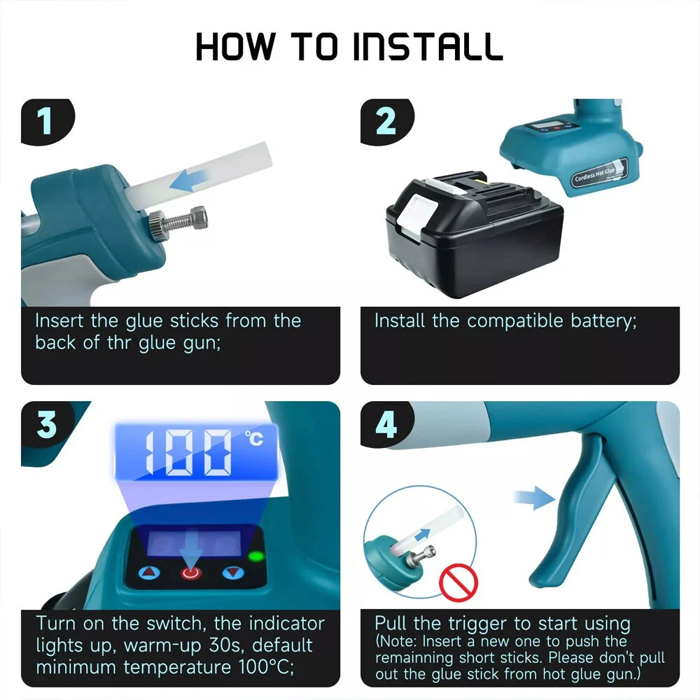 ใหม่ล่าสุดไร้สาย Hot Melt กาวป - Hot Melt Glue Gun Cordless บทวิจารณ์และราคา